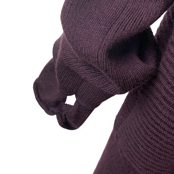 Lululemon Merino Wool Sit In Lotus Wrap ll Sweater Size 12 Heathered Plum - Picture 5 of 12
